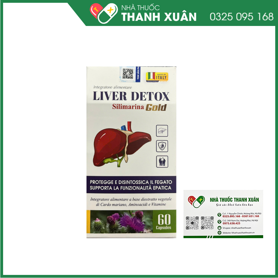LIVER DETOX Silimarina Gold - Giúp bổ sung Silymarin và một số vitamin tốt cho cơ thể